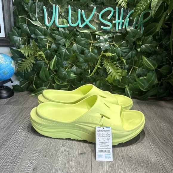 Hoka Ora Recovery Slide 3 Men Size 11 Citrus Comfort Sandals 1135061CGCG NEW